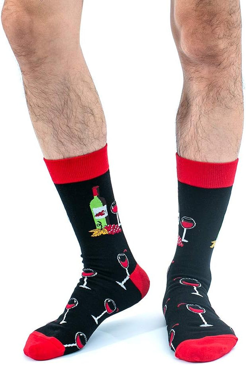 Men'S Fun Dress Socks-Colorful Funny Novelty Crew Socks Pack,Art Socks