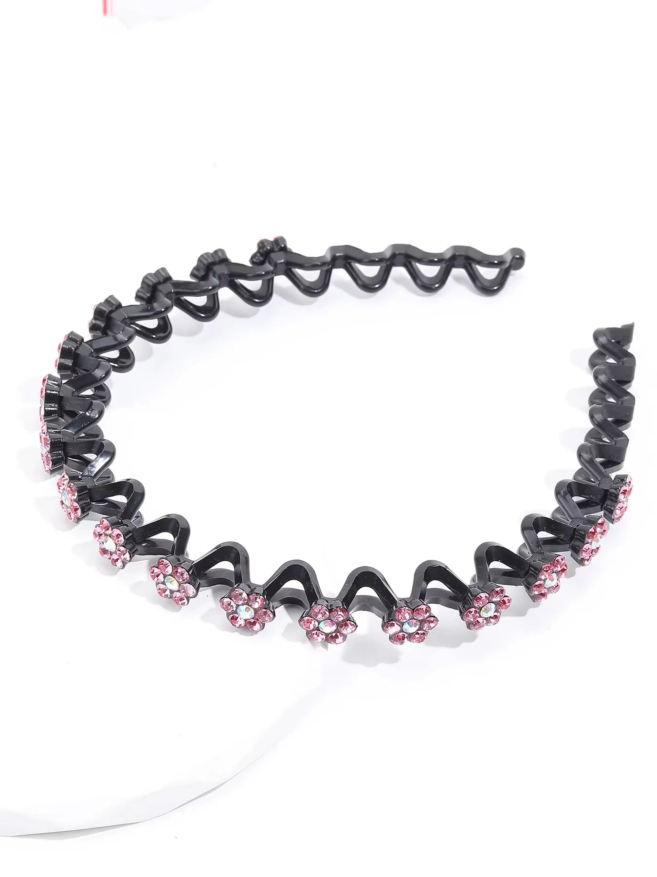 New Non-Slip Rhinestone Headbands Solid Wave Hairbands for Women Girls Bezel Fashion Hair Hoop Ladies Boutique Hair Accessories