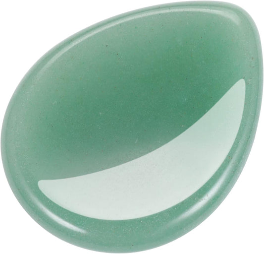 Crystaltears Green Aventurine Crystal Worry Stone Thumble Polished Healing Crystals Pocket Palm Stone Thumb Worry Stones for Anxiety Stress Relief Crystal Therapy