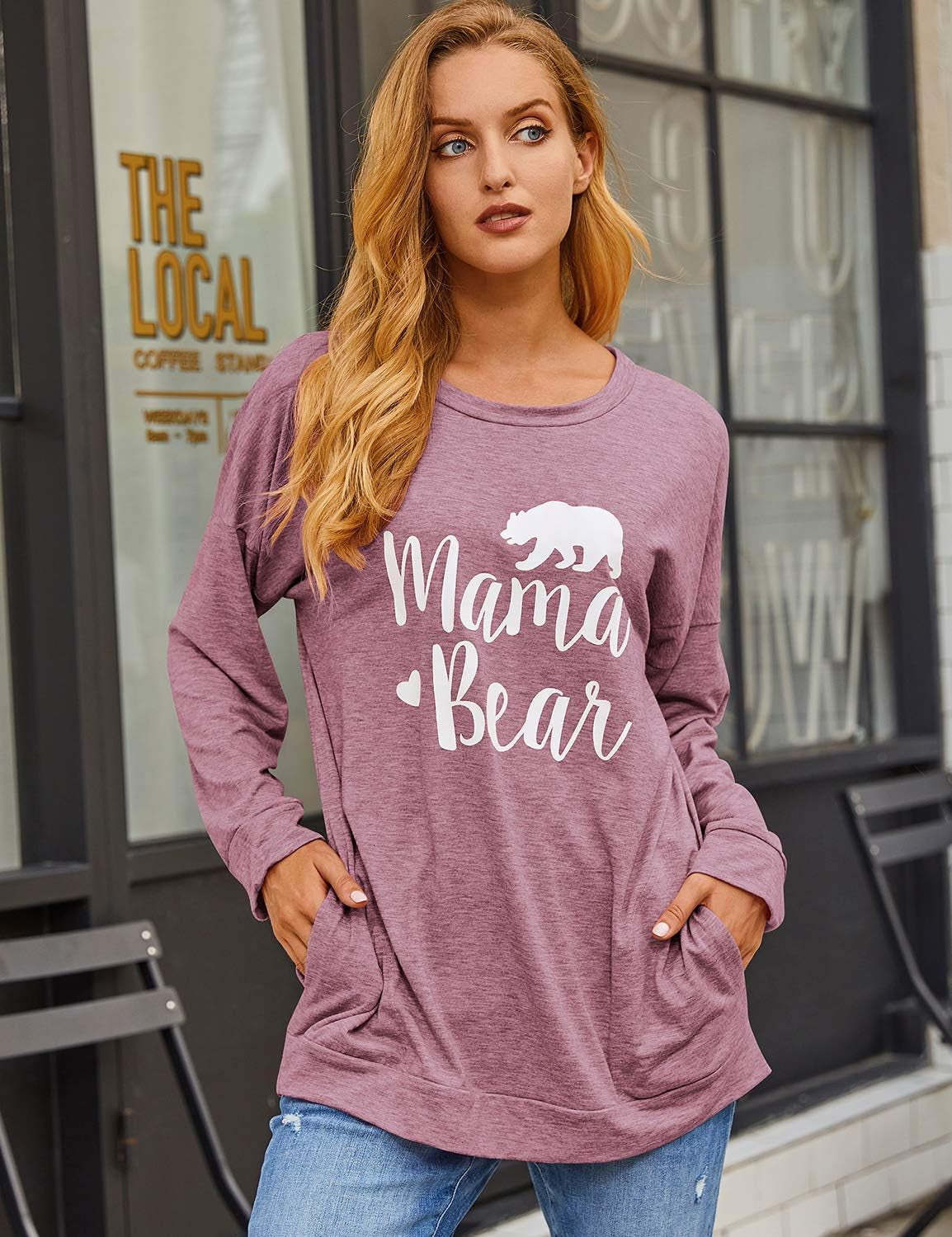 Mama Bear Mothers Day Shirt for Gifts Moms Graphic Tees with Sayings Womens Tshirts Tops