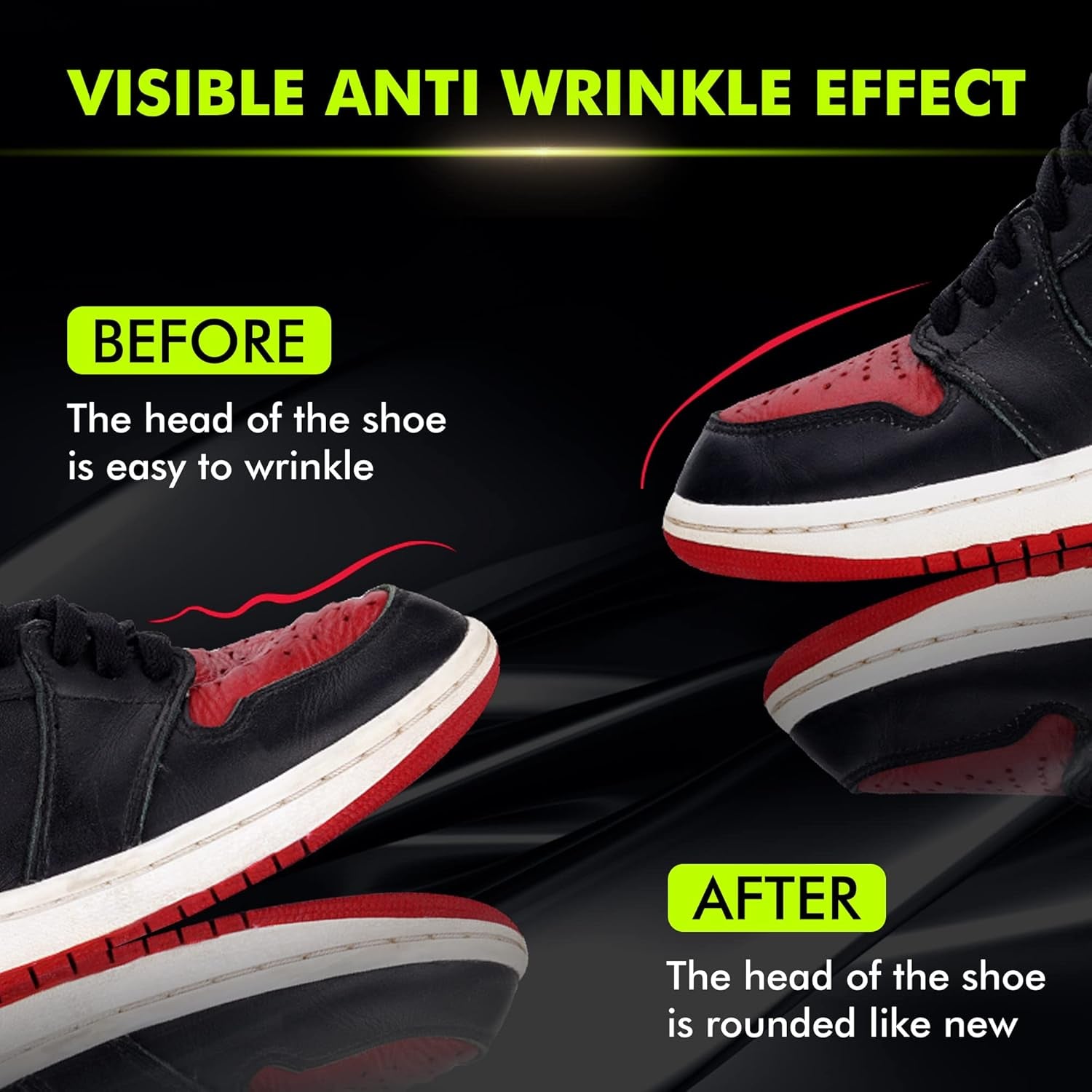 Crease Protectors for Air Force 1 ‖ Jordan 1 ‖ Dunk Low, 4 Pairs Crease Protecto