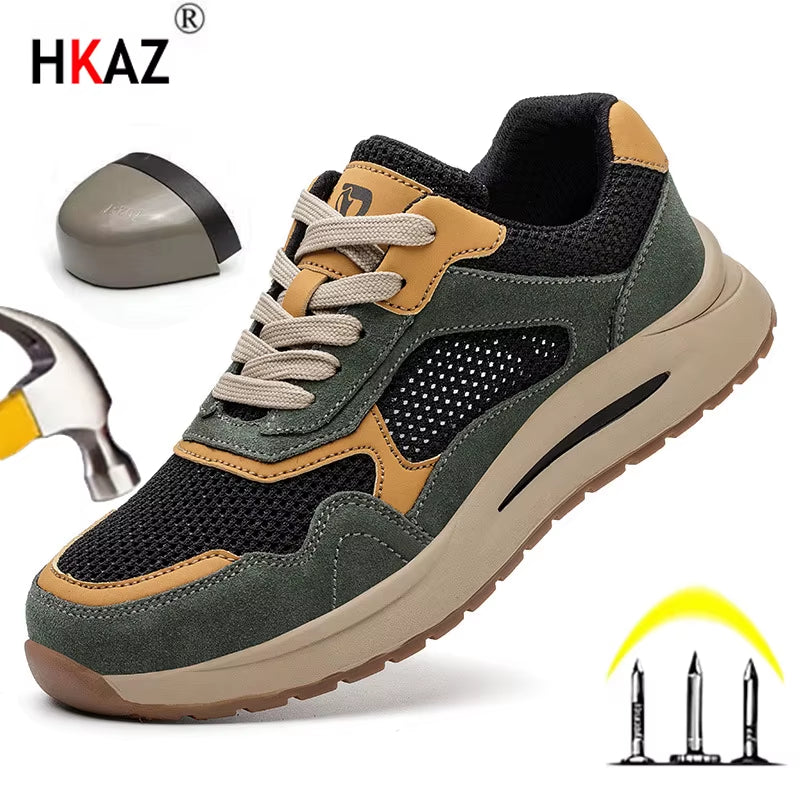 Unisex Men Women Casual Style Work Boots Puncture-Proof Safety Shoes Steel Toe Security Protective Shoes Indestructible Shoes