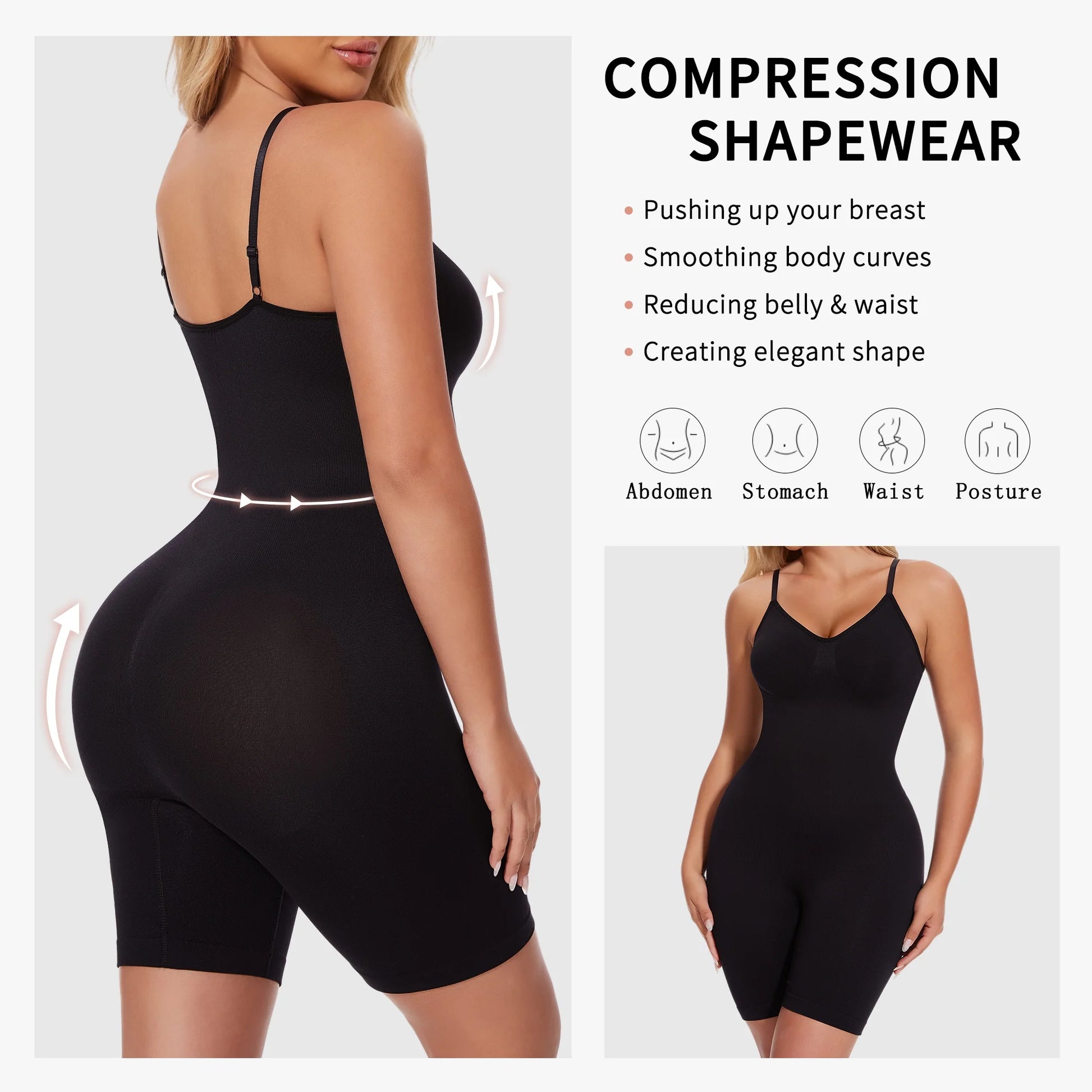 Shapewear Bodysuit for Women Tummy Control Shapewear Racerback Seamless Sculpting Body Shaper Tank Top